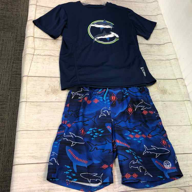ZeroXposur Blue Size 14 Boys Trunks + Rashguard