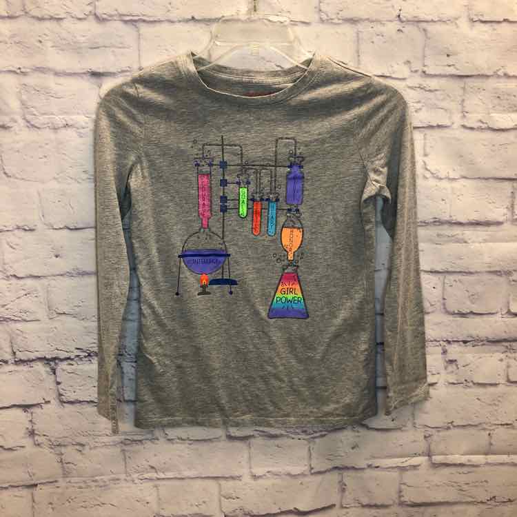 Cat & Jack Gray Size 10 Girls Long Sleeve Shirt