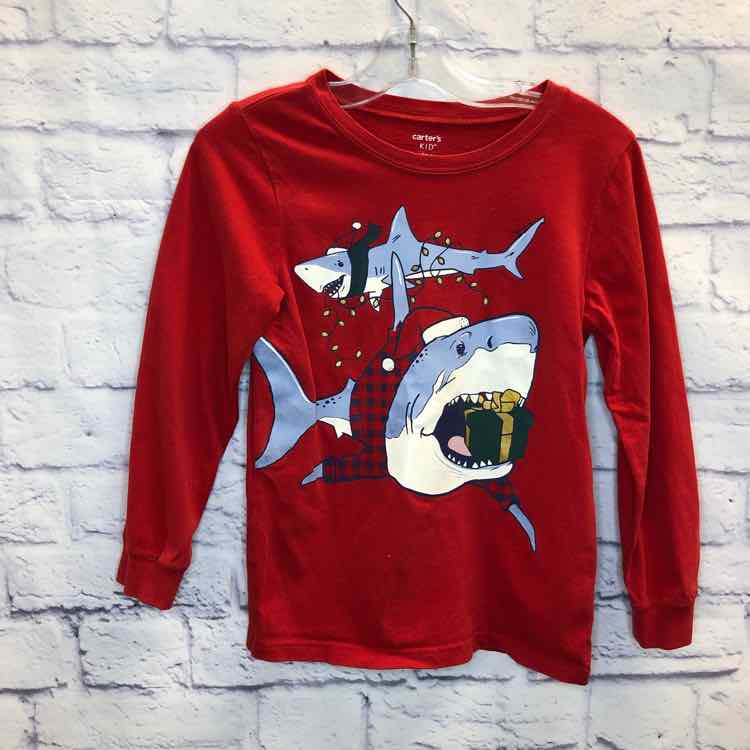 Carters Red Size 7 Boys Long Sleeve Shirt