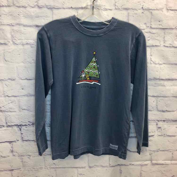 Life is Good Blue Size 12 Boys Long Sleeve Shirt
