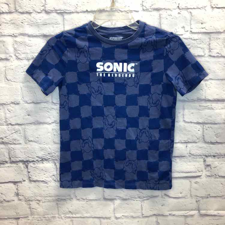Sonic the Hedgehog Blue Size 10 Boys Short Sleeve Shirt