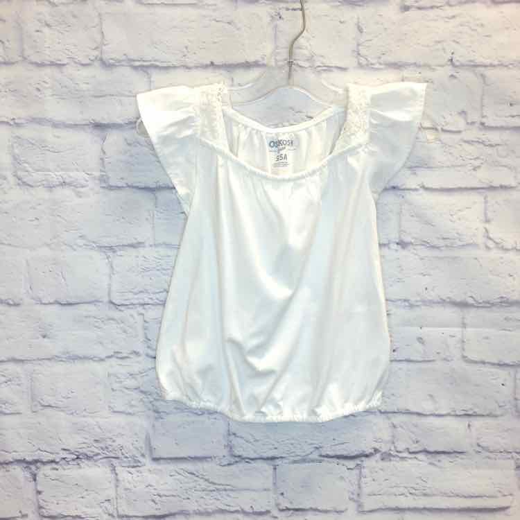 Oshkosh White Size 5 Girls Tank Top