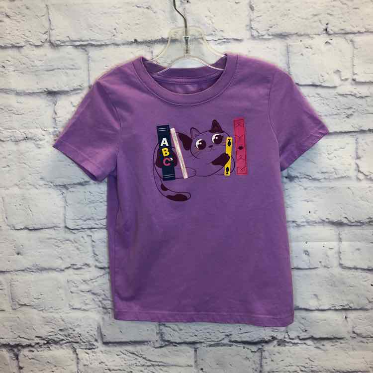 Cat & Jack Purple Size 3T Girls Short Sleeve Shirt