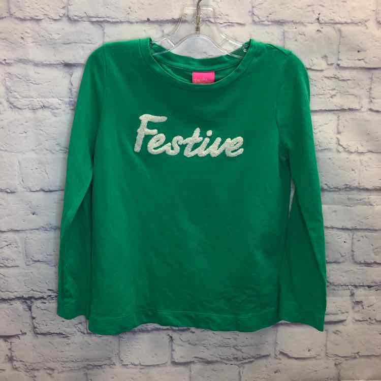 Lilly Pulitzer Green Size 8 Girls Long Sleeve Shirt