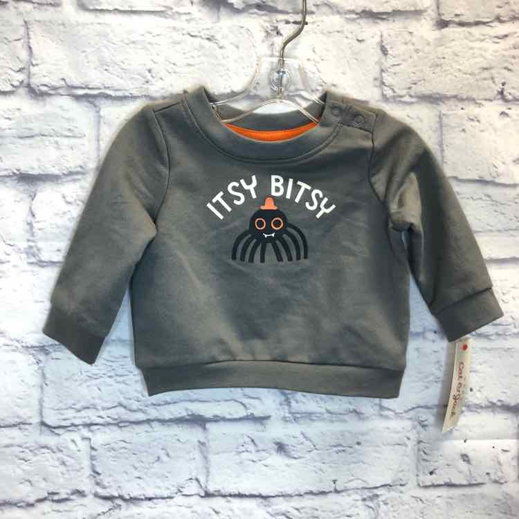 Cat & Jack Gray Size 0-3 Months Boys Sweatshirts/Hoodie