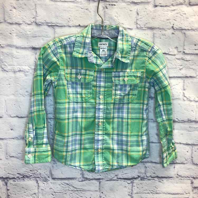 Carters Green Size 4T Boy Polo or Button Down