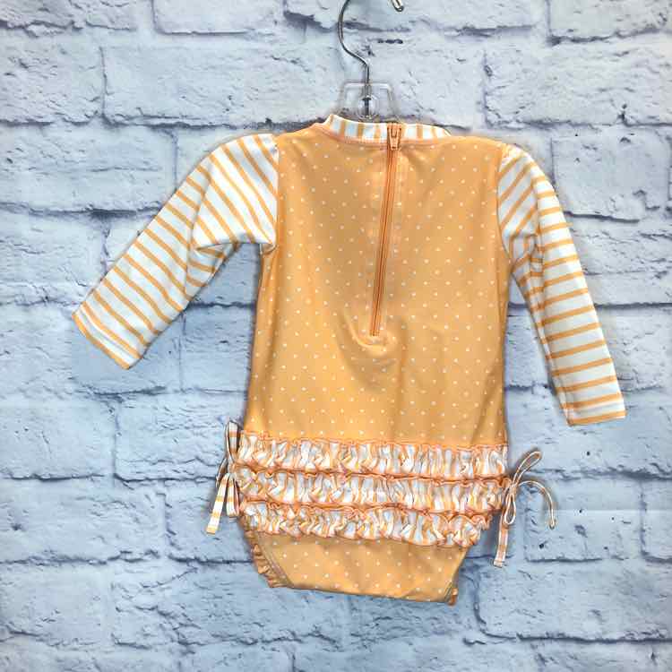 Ruffle Butts Orange Size 6-12 months Girls Swimsuit