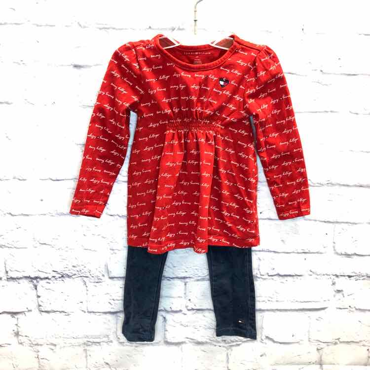Tommy Hilfiger Red Size 4T Girls 2 Piece Outfit