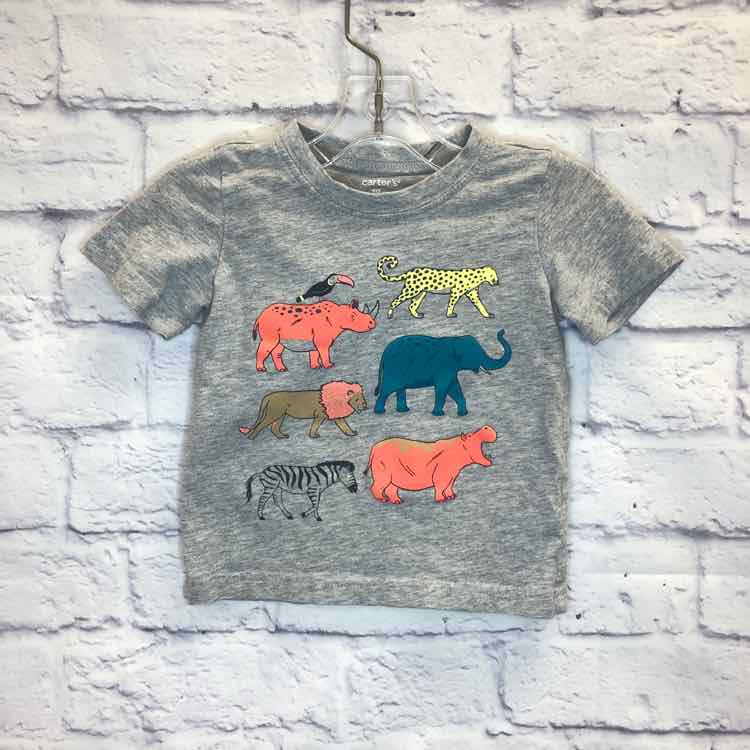 Carters Gray Size 18 Months Boys Short Sleeve Shirt