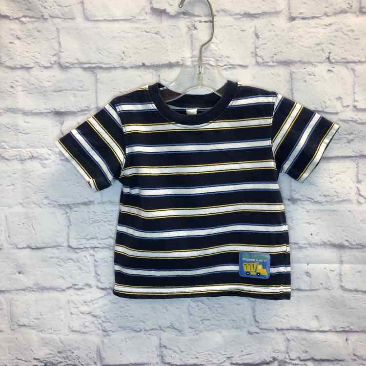 Carters Stripe Size 12 Months Boys Short Sleeve Shirt