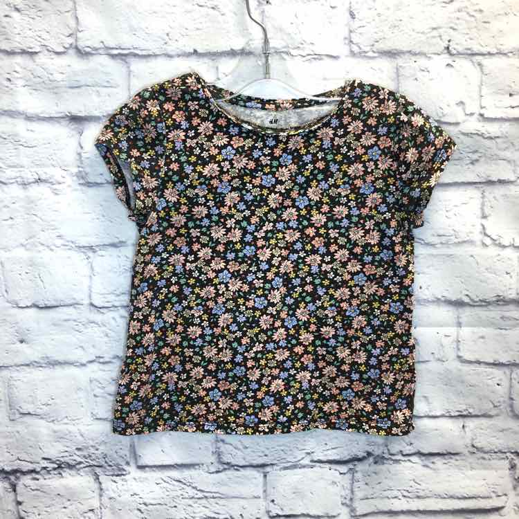 H&M Floral Size 6X Girls Short Sleeve Shirt