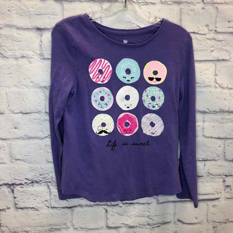 SO Purple Size 7 Girls Long Sleeve Shirt