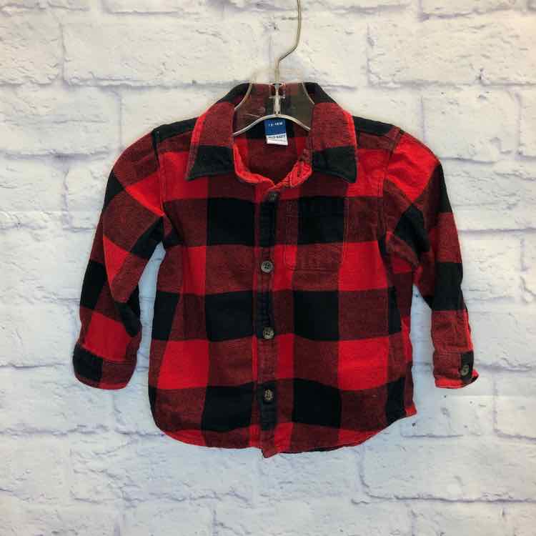 Old Navy Red & Black Size 12-18 months Boy Polo or Button Down