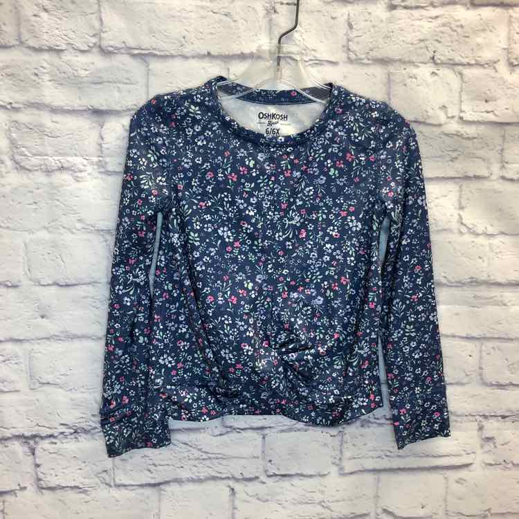 Oshkosh Floral Size 6 Girls Long Sleeve Shirt