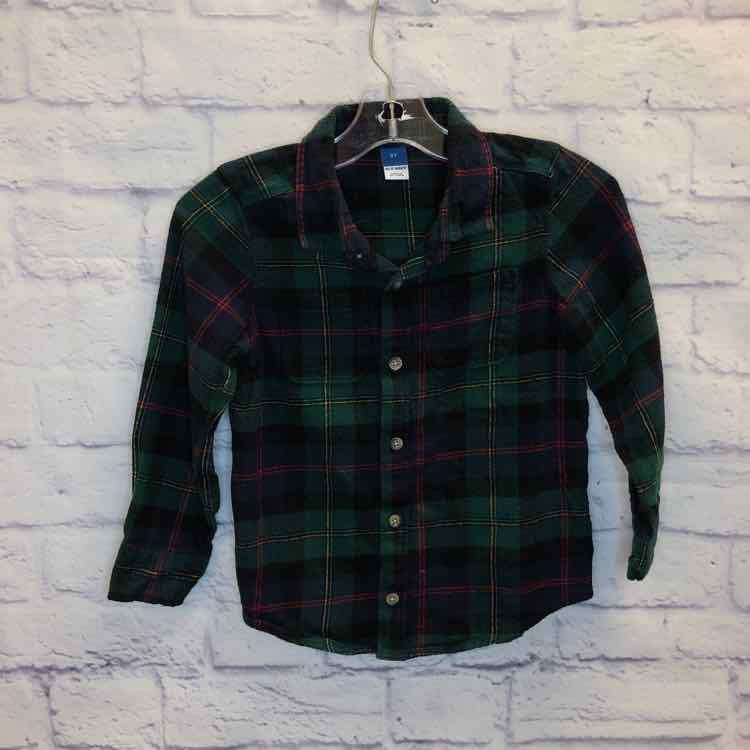 Old Navy Plaid Size 5 Boys Long Sleeve Shirt