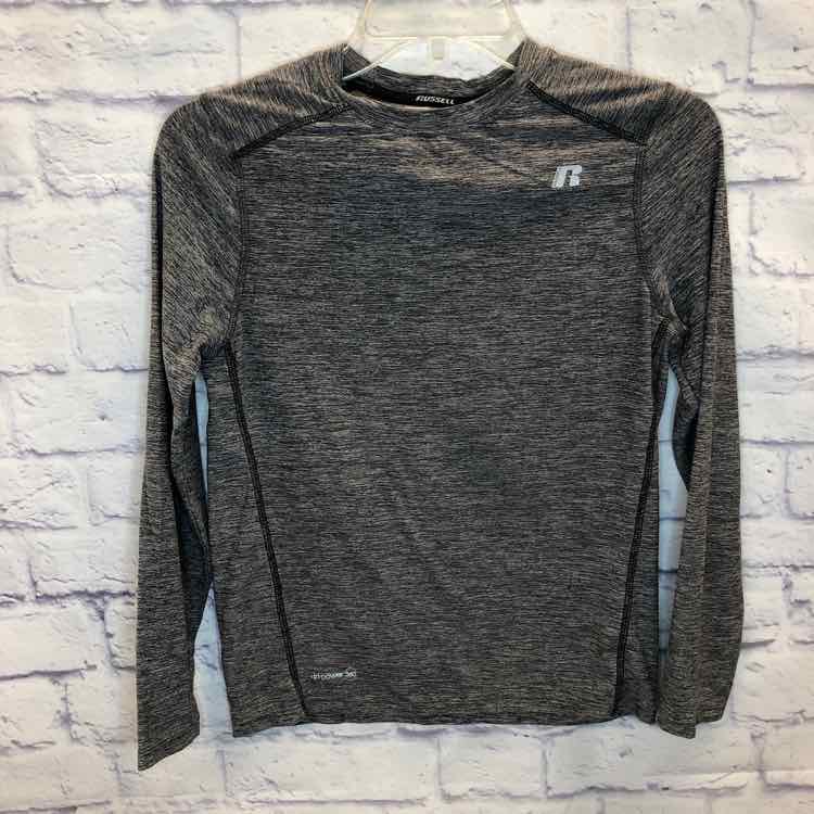 Russell Gray Size 10 Boys Long Sleeve Shirt