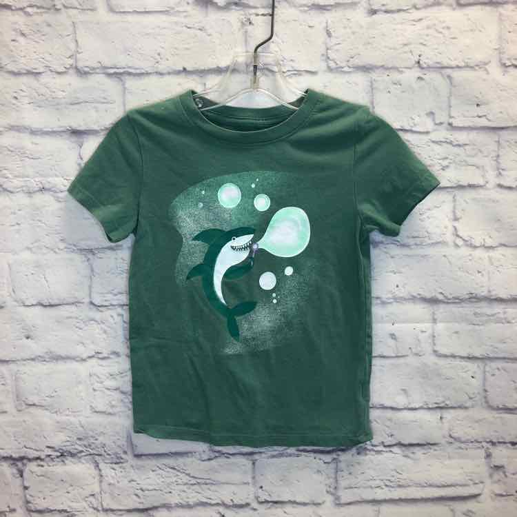 Cat & Jack Green Size 4T Boys Short Sleeve Shirt