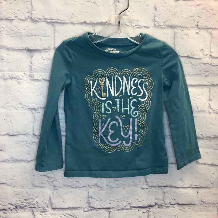 Oshkosh Green Size 3T Girls Long Sleeve Shirt
