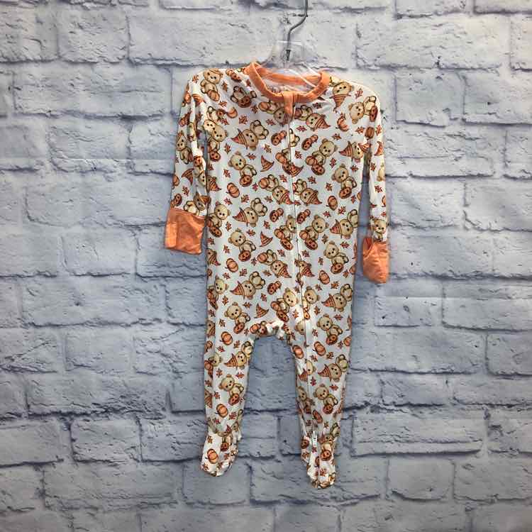 BTween Orange Size 6 Months Bamboo Girls Sleeper