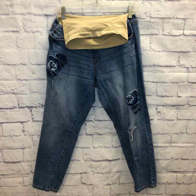 Indigo Blue Denim Size XL Maternity Jeans