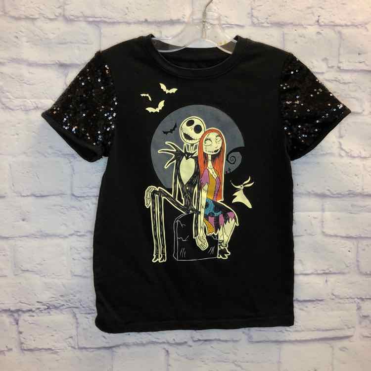 Nightmare Before Christmas Black Size 7 Girls Short Sleeve Shirt