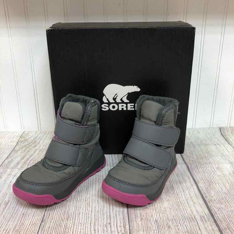 Sorel Gray Size 8 Girls Snow Boots