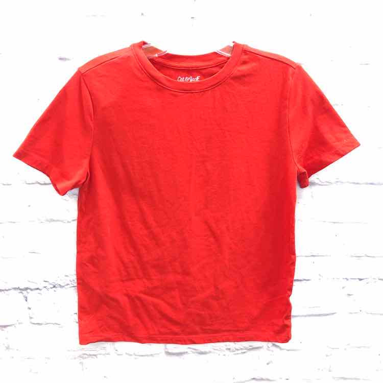Cat & Jack Red Size 10 Boys Short Sleeve Shirt