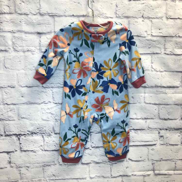 Carters Blue Size 12 Months Fleece Girls Sleeper