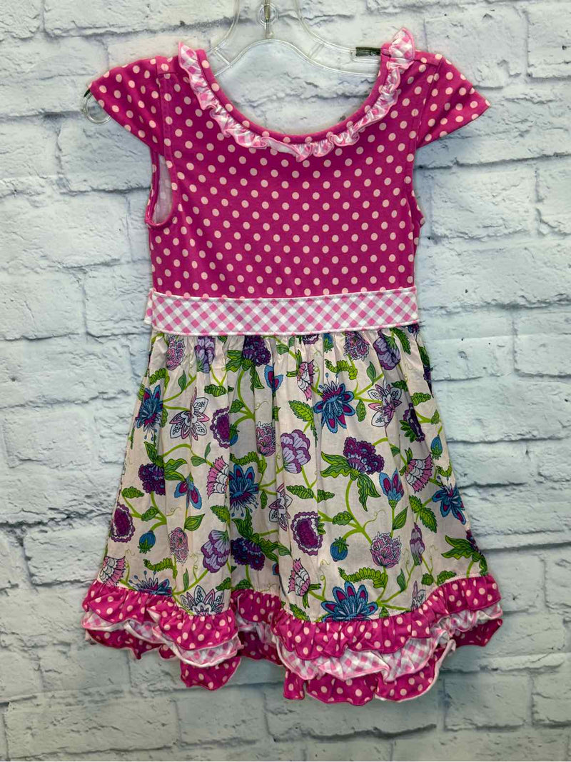 Matilda Jane Pink Size 6 Brilliant Daydream Dot Dot Dot Dress