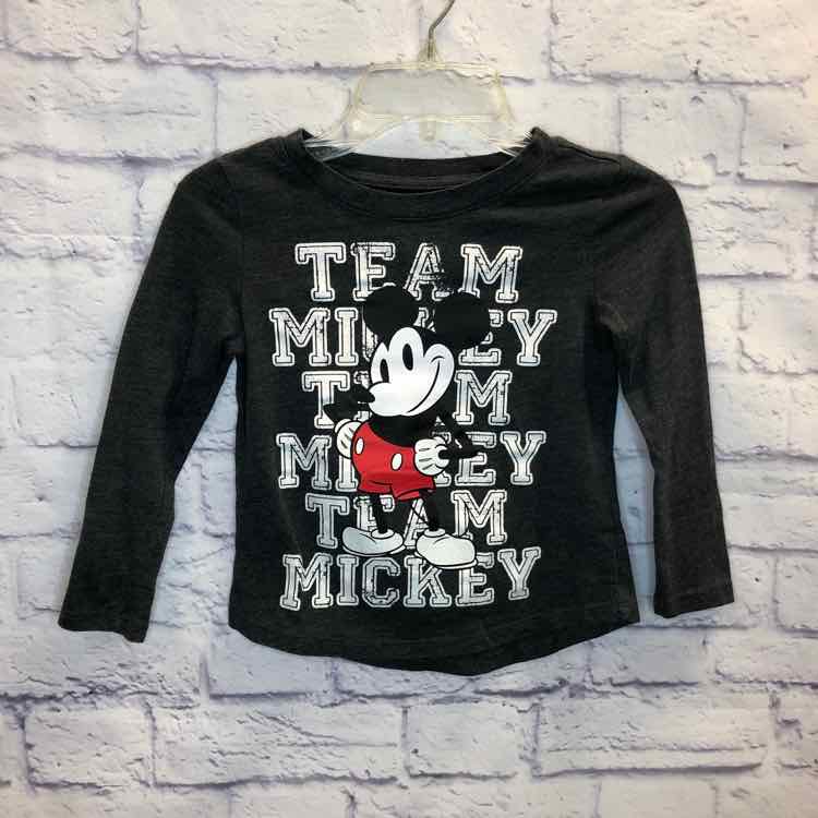 Mickey Mouse Gray Size 4T Boys Long Sleeve Shirt