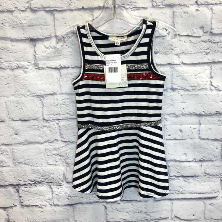 Truly Me Stripe Size 2T Girls Dress