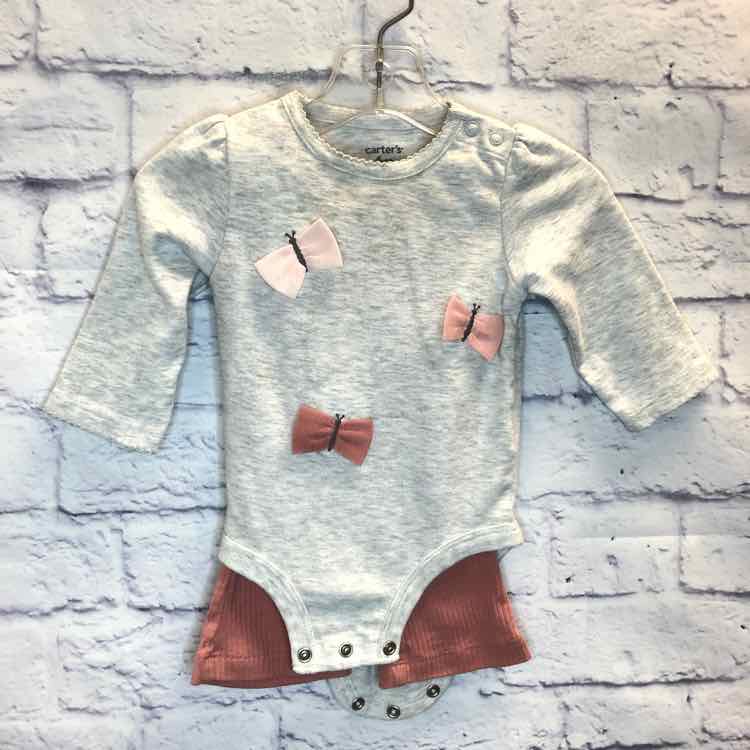 Carters Gray Size 6 Months Girls 2 Piece Outfit