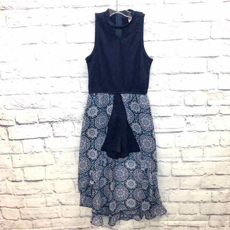 Justice Navy Size 8 Girls Romper