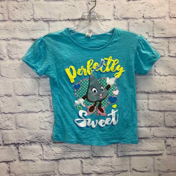 Hershey Blue Size 10 Girls Short Sleeve Shirt