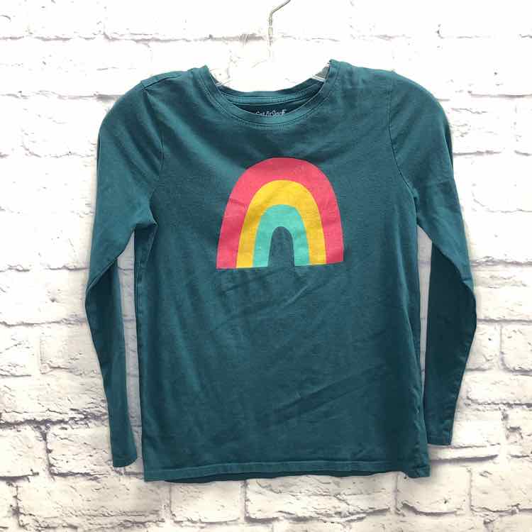 Cat & Jack Green Size 10 Girls Long Sleeve Shirt