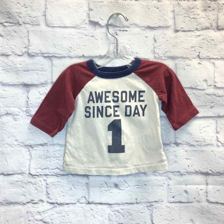 Old Navy Maroon Size 0-3 Months Boys Long Sleeve Shirt