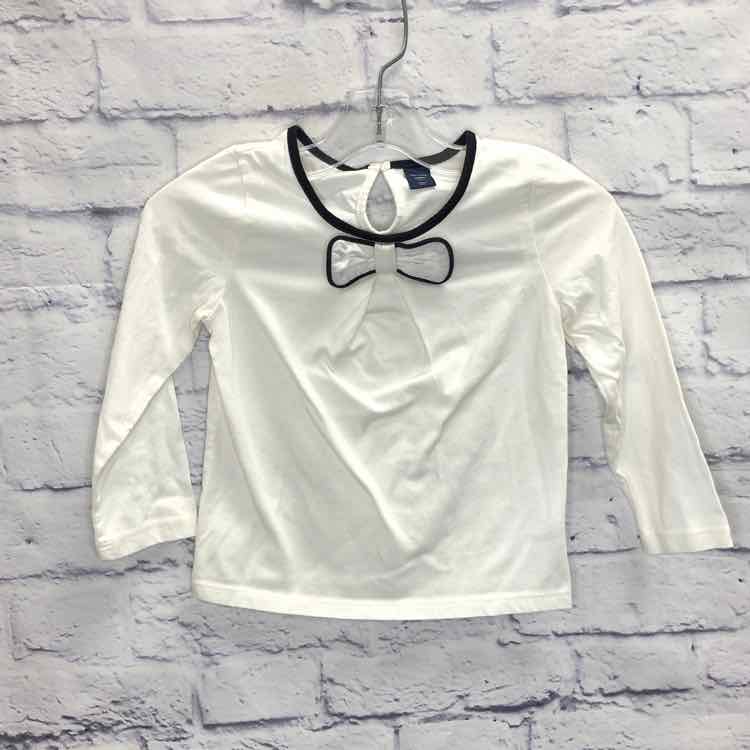 Gap White Size 4T Girls Long Sleeve Shirt