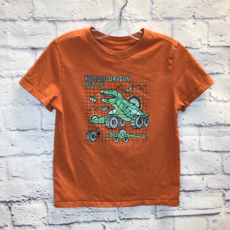 Cat & Jack Orange Size 6 Boys Short Sleeve Shirt