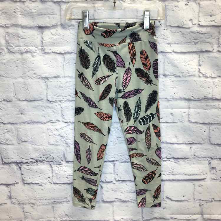 LulaRoe Green Size 2-4 Girls Leggings