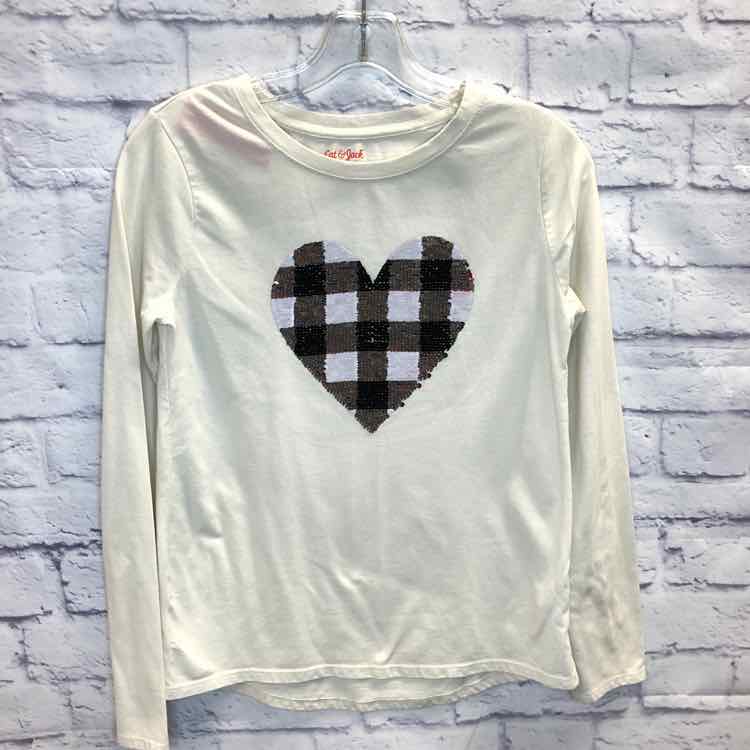 Cat & Jack White Size 14 Girls Long Sleeve Shirt