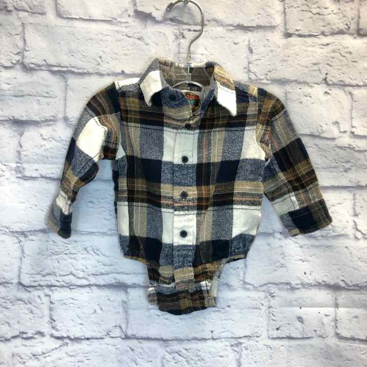 Outdoor Kids Plaid Size 3-6 Months Boys Bodysuit