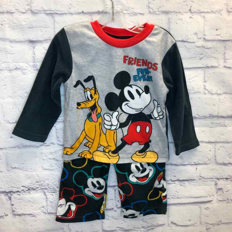 Mickey Gray Size 3T Boys Pajamas