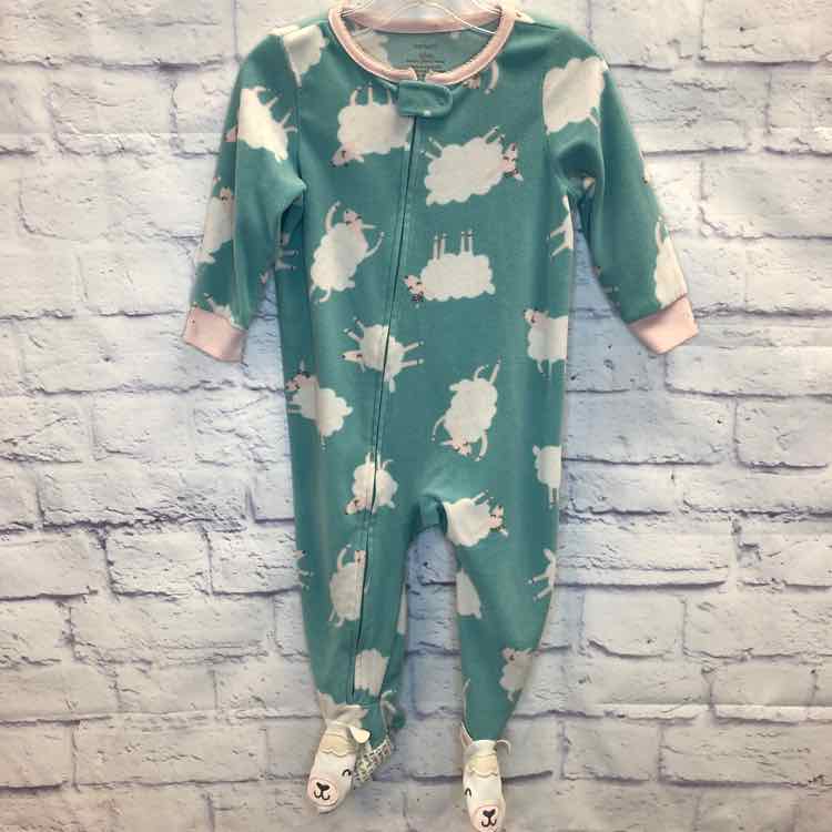 Carters Green Size 18 Months Fleece Girls Sleeper