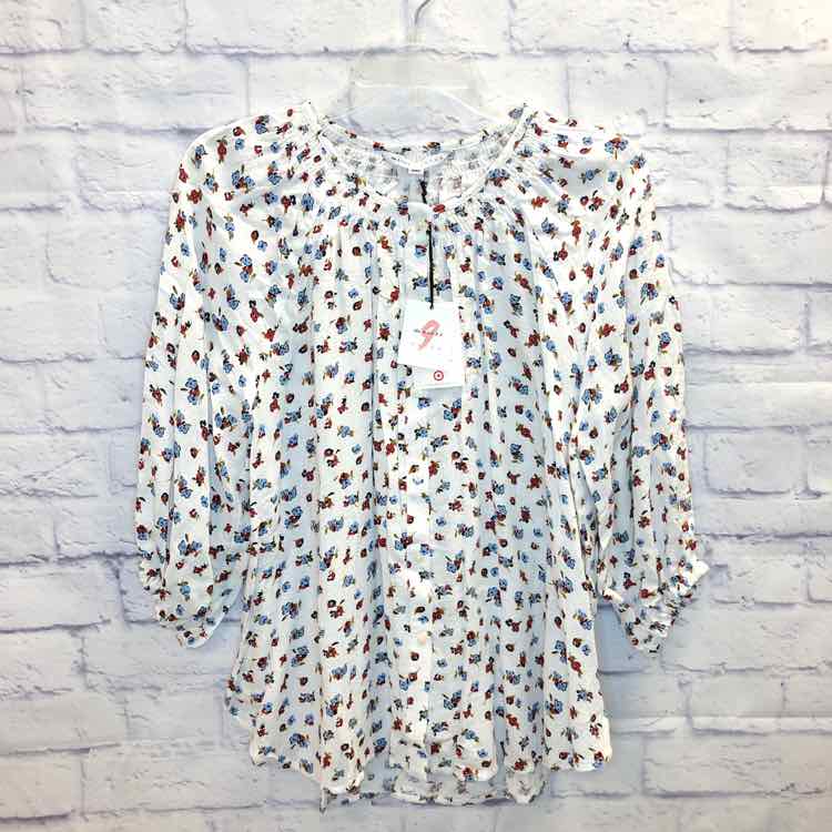 The Nines by Hatch Floral Size M Maternity 3/4 Slv Top