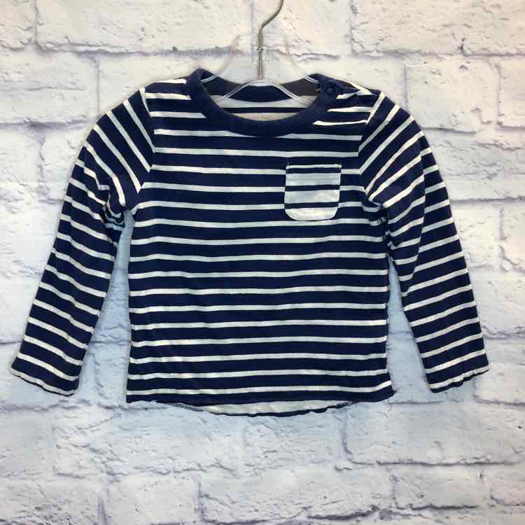 Mini Boden Stripe Size 12-18 months Boys Long Sleeve Shirt