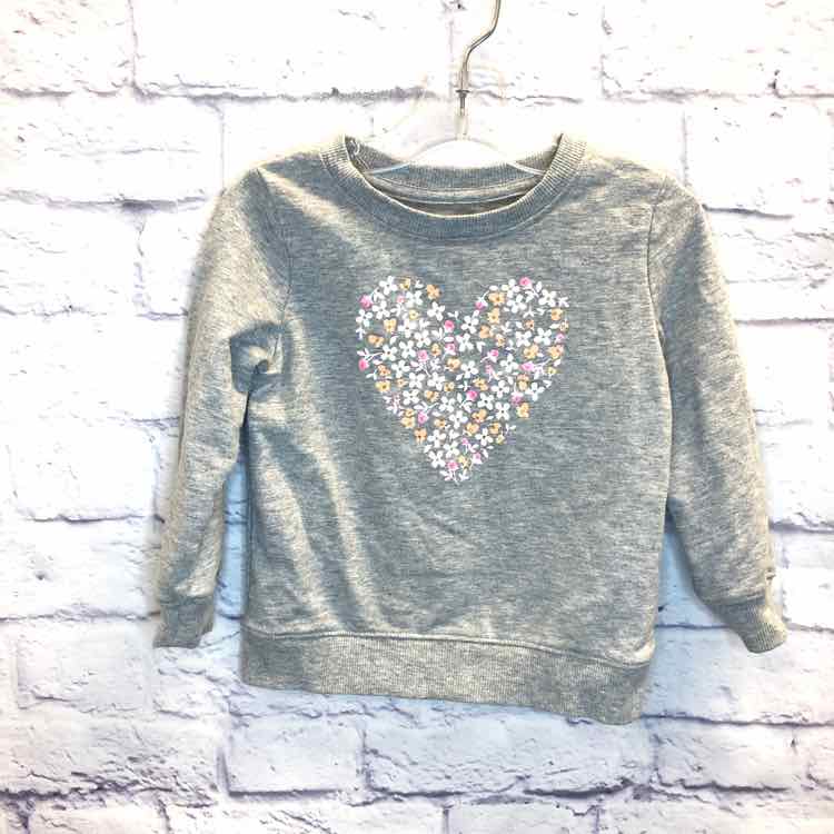Cat & Jack Gray Size 2T Girls Sweatshirt/Hoodie