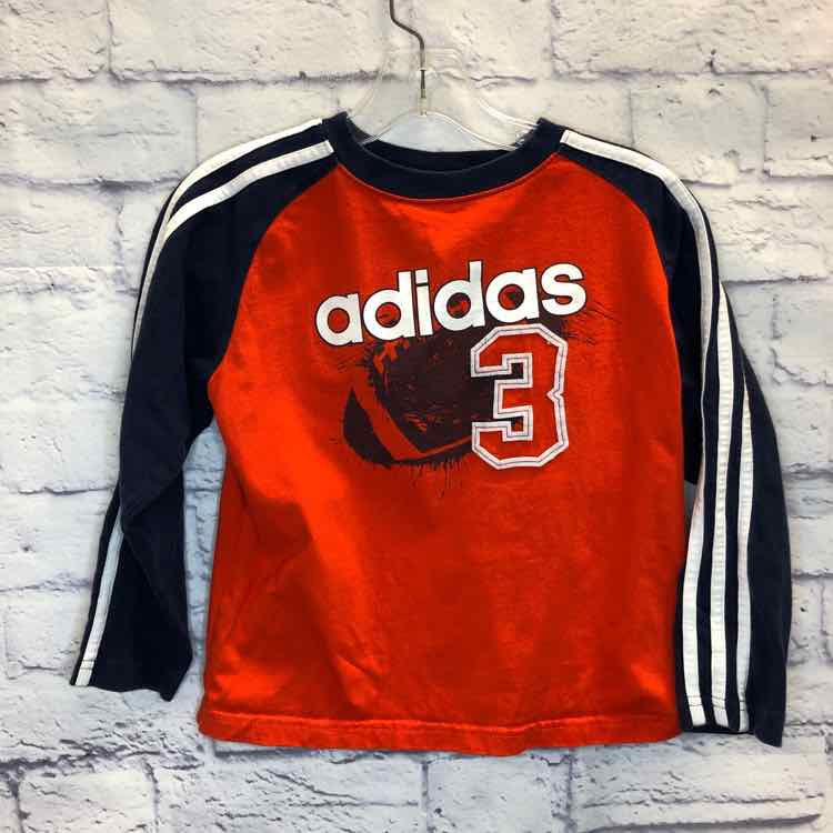 Adidas Orange Size 6 Boys Long Sleeve Shirt