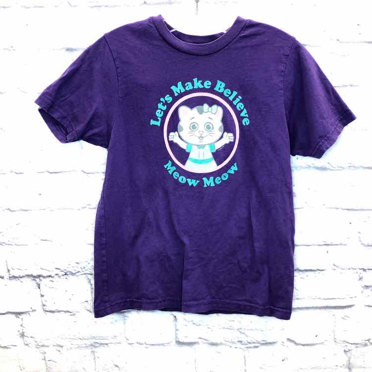 Daniel Tiger Purple Size 8 Girls Short Sleeve Shirt