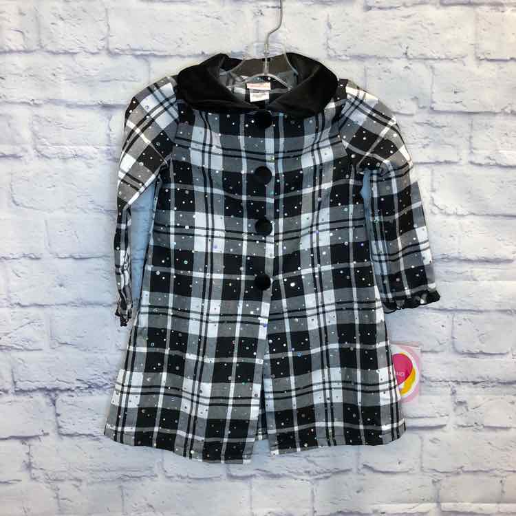 Youngland Black & White Size 4T Girls Coat/Jacket