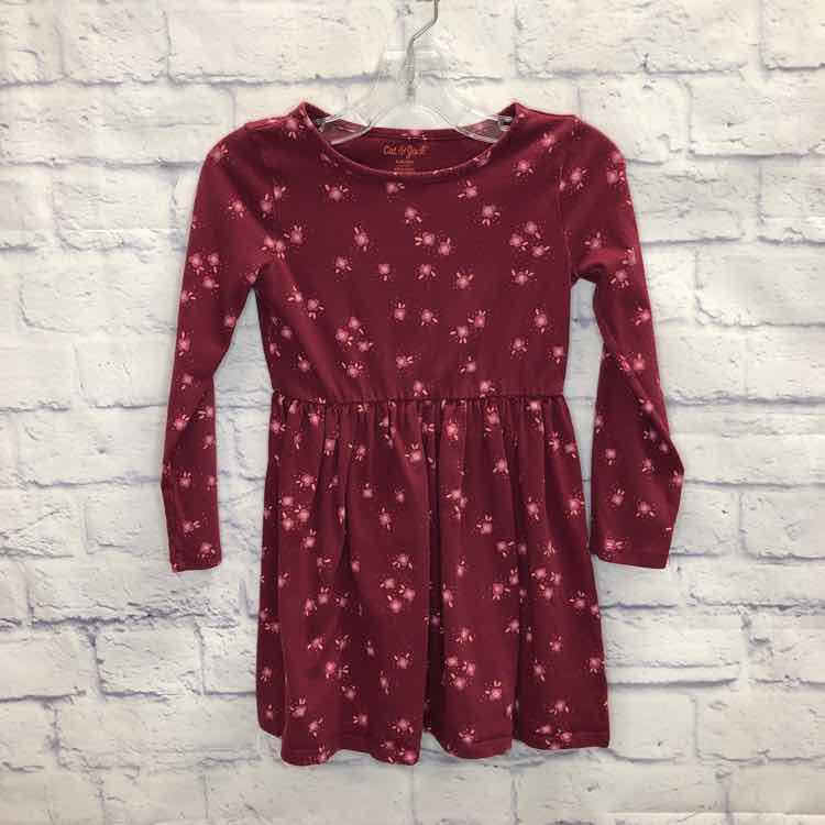 Cat & Jack Maroon Size 6 Girls Dress